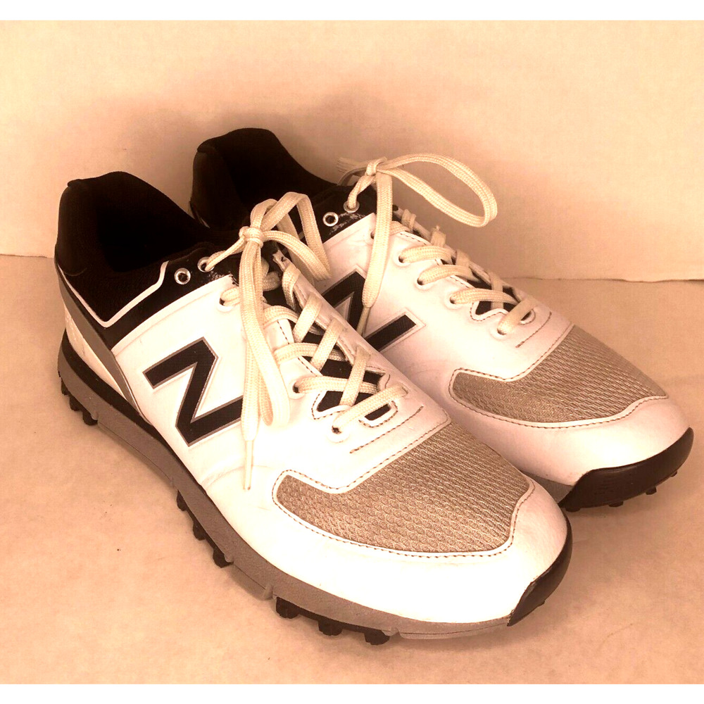 New Balance NBG518 Spikeless White Black Gray Athletic Golf Shoes Size 11